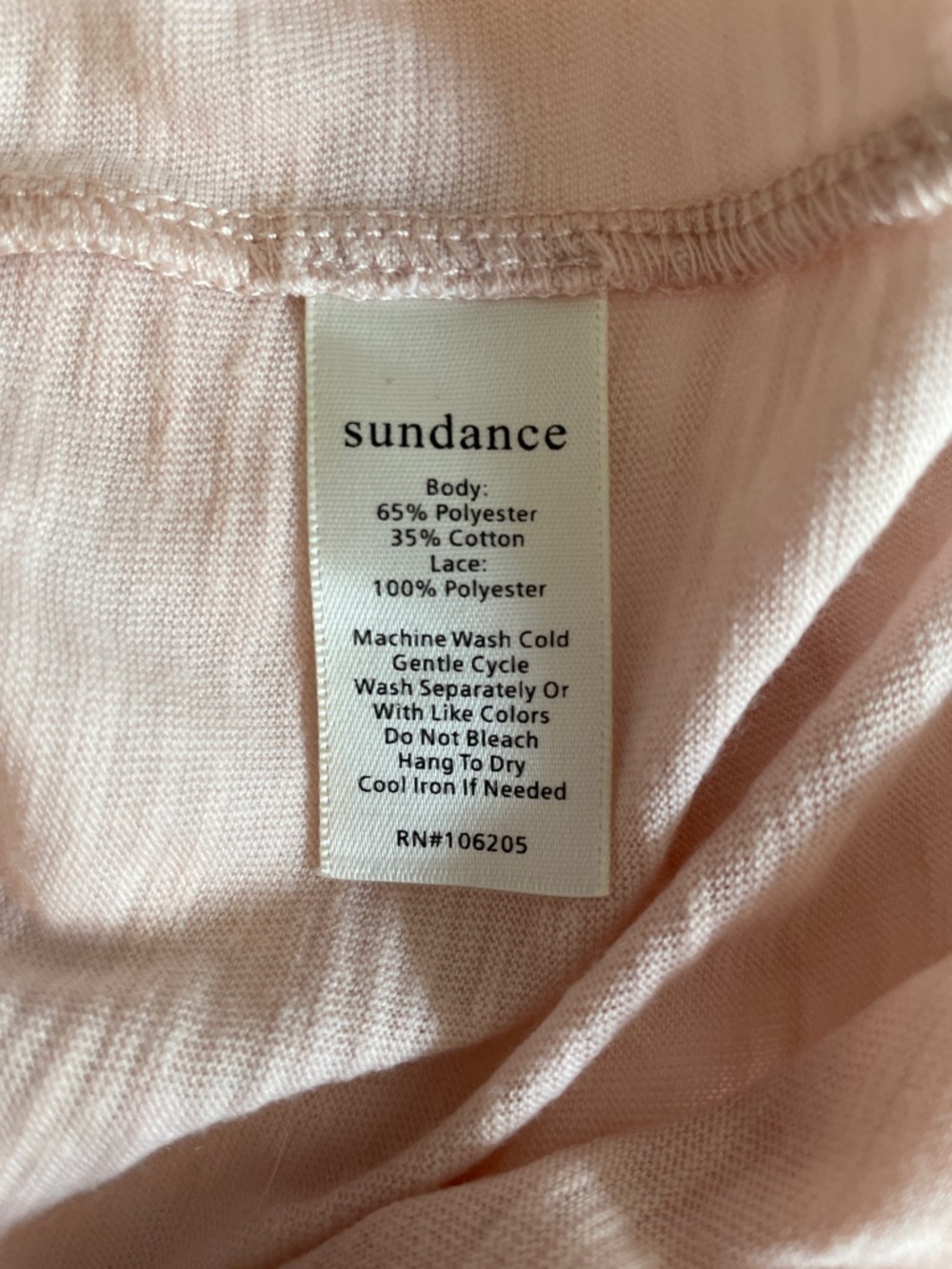 Sundance Blush Lace-Yoke Short Sleeve Tee - Picture 7 of 7